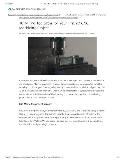 10 Milling Toolpaths for Your First 2D CNC Machining Project.